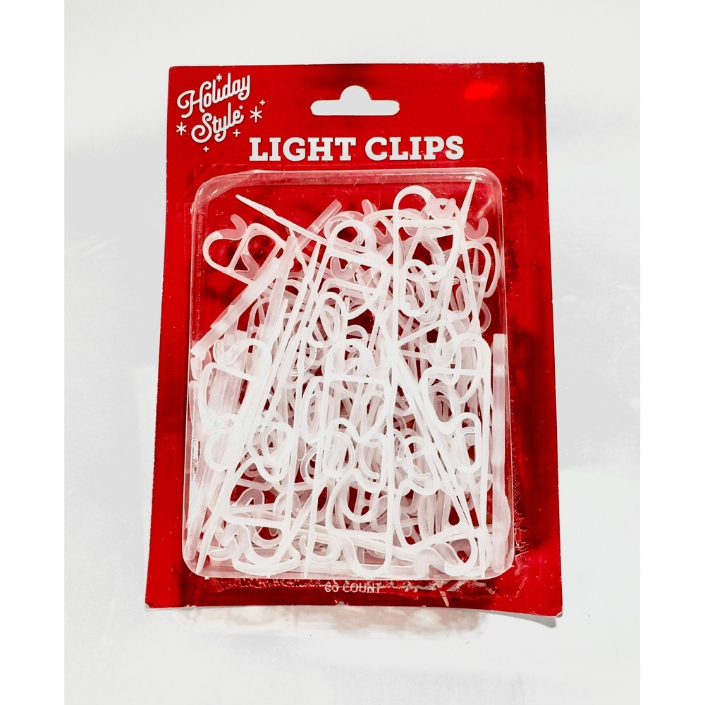 Light Clips 65 Count White Outdoor Christmas Decoration Hangers